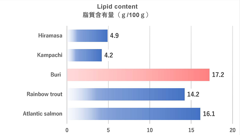 脂質含有量のグラフ